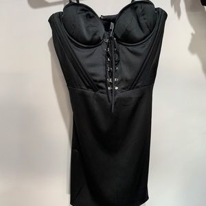 Oh Polly satin corset dress